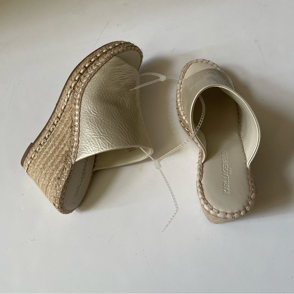 Karl Lagerfield Paris Carina Women Slip On Open Toe Wedge Sandals - Picture 11 of 11